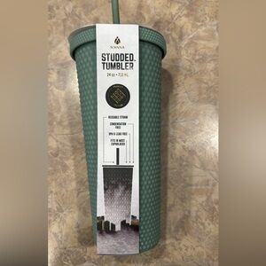 Sage green studded tumbler